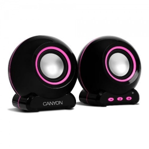 CANYON CNR-SP20BP, 2.0, черно-розовые, 2 х 3W, USB, портативные