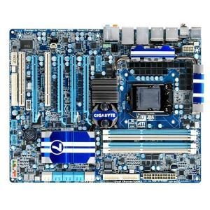 GigaByte GA-P55A-UD7  Socket 1156, iP55, 4*DDR3, 4*PCI-E, ATA, SATA+RAID, 2*SATA 6Gb/s, eSATA, ALC889 8ch, 2*GLAN, 1394, ATX