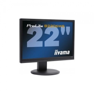 iiYama ProLite B2206WS-B1  22"  / 1680x1050 / 2ms / D-SUB + DVI-D / Spks / Black