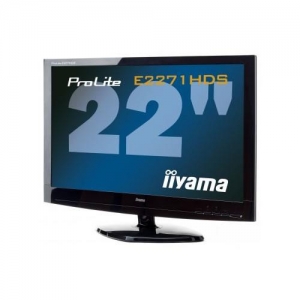 iiYama ProLite E2271HDS-B1  22" / 1920x1080 / 5ms / D-SUB + DVI-D + HDMI / Spks / Black