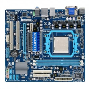 GigaByte GA-MA78LMT-S2 Socket AM3, AMD 760G, 2*DDR3, SVGA+PCI-E, ATA, SATA+RAID, FDD, ALC888B 8ch, GLAN, mATX