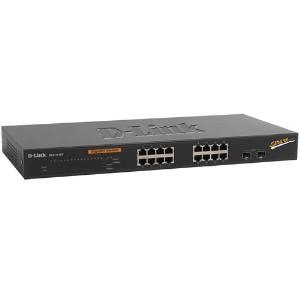 D-Link DGS-1216T 16-port 10/100/1000 Gigabit Smart Switch, Ethernet ports and 2 combo SFP ( mini GBIC )