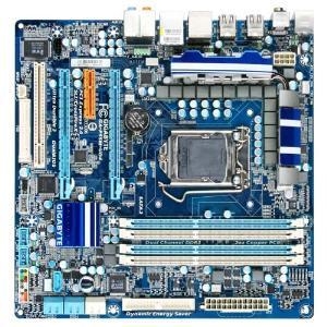 GigaByte GA-P55M-UD4  Socket 1156, iP55, 4*DDR3, 2*PCI-E, ATA, SATA+RAID, eSATA/USB, ALC889A 8ch, GLAN, 1394, mATX