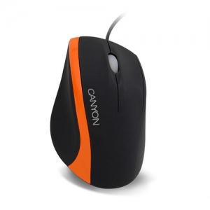 CANYON CNR-MSOPT7, Optical, 800 dpi, 3 кнопки, USB+PS/2, черно-оранжевая