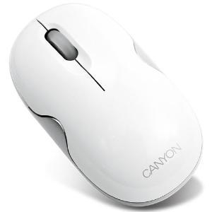 CANYON CNR-MSBT01 , Беспроводная мышка с технологией Laser Bluetooth, 800/1600 dpi, 3 кнопки/1 колесо прокрутки, Белая