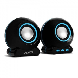 CANYON CNR-SP20BBL, 2.0, черно-голубые, 2 х 3W, USB, портативные