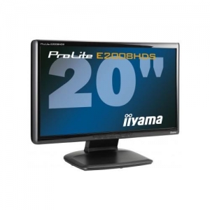 iiYama ProLite E2008HDS-B1  20" / 1600x900 / 2ms / D-SUB + DVI-D / Spks / Black