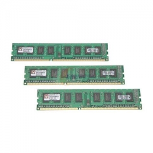 DIMM DDR3 (1333) 3Gb Kingston KVR1333D3N9K3/3G (комплект 3 шт. по 1Gb)  Retail