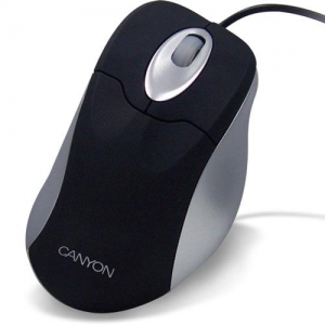 CANYON CNR-MSO03, Optical, 800 dpi, 3 кнопки, USB, Black-Silver