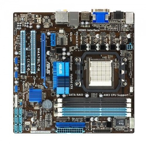 ASUS M4A78LT-M Socket AM3, AMD 760G, 4*DDR3, SVGA + PCI-E, ATA, SATA+RAID, VT1708S 8ch, GLAN, mATX