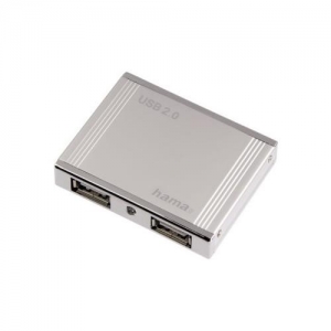 HAMA (H-78498) USB2.0 4xPort, Silver Al