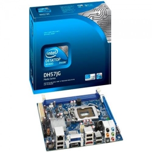 INTEL DH57JG Socket1156, iH57, 2*DDR3 , PCI-E, SATA + RAID, eSATA, ALC889 10ch, GLAN, DVI-I + HDMI (Integrated In Clarkdale Processor), Mini-ITX (903563)  (ОЕМ)