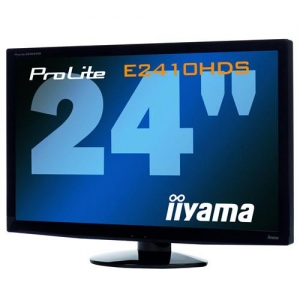 iiYama ProLite E2410HDS-B1  24" / 1920x1080 / 2ms / D-SUB + DVI-D + HDMI / Spks / Black