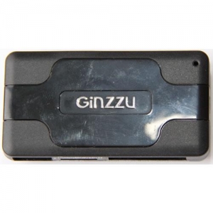 All-in-One External Ginzzu GR-417UB + 3 x USB2.0 port, пластик, черный
