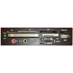 All-in-One Internal CK0020C-E-S + USB2.0 port, e-SATA, AUDIO, MIC, black, retail