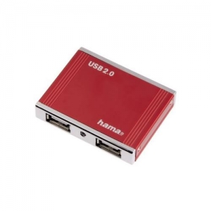 HAMA (H-78496) USB2.0 4xPort, Red Al