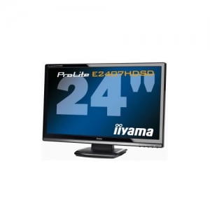 iiYama ProLite E2407HDSD-B1  24" / 1920x1080 / 2ms / D-SUB + DVI-D + HDMI / Spks / Black