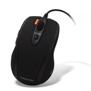 CANYON CNR-MSL5A, G-Laser Technology, 1000 dpi, 7 кнопок, USB+PS/2, черная