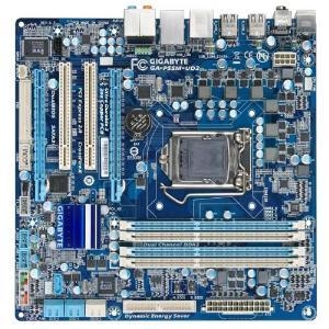 GigaByte GA-P55M-UD2  Socket 1156, iP55, 4*DDR3,  2*PCI-E, ATA, SATA+RAID, eSATA, ALC888B 8ch, GLAN, 1394, mATX