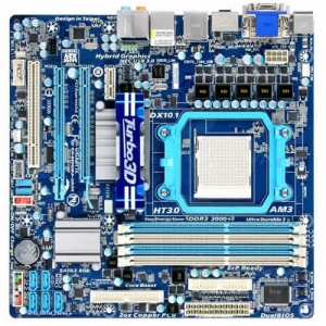 GigaByte GA-880GMA-UD2H Socket AM3, AMD 880G, 4*DDR3, 2*PCI-E, ATA, SATA 6Gb/s + RAID, eSATA, FDD, ALC892 8ch, GLAN, USB 3.0, mATX